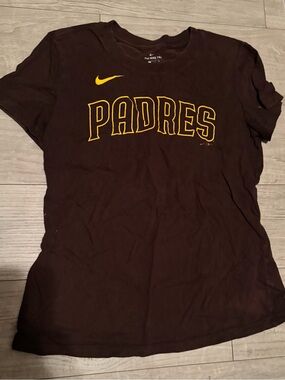 Nike Brown Tee with Gold Padres Logo